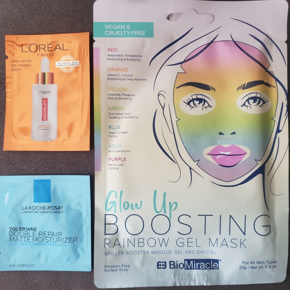 3 Pack Beauty Samples Face Mask Loreal Paris & La Roche Posay